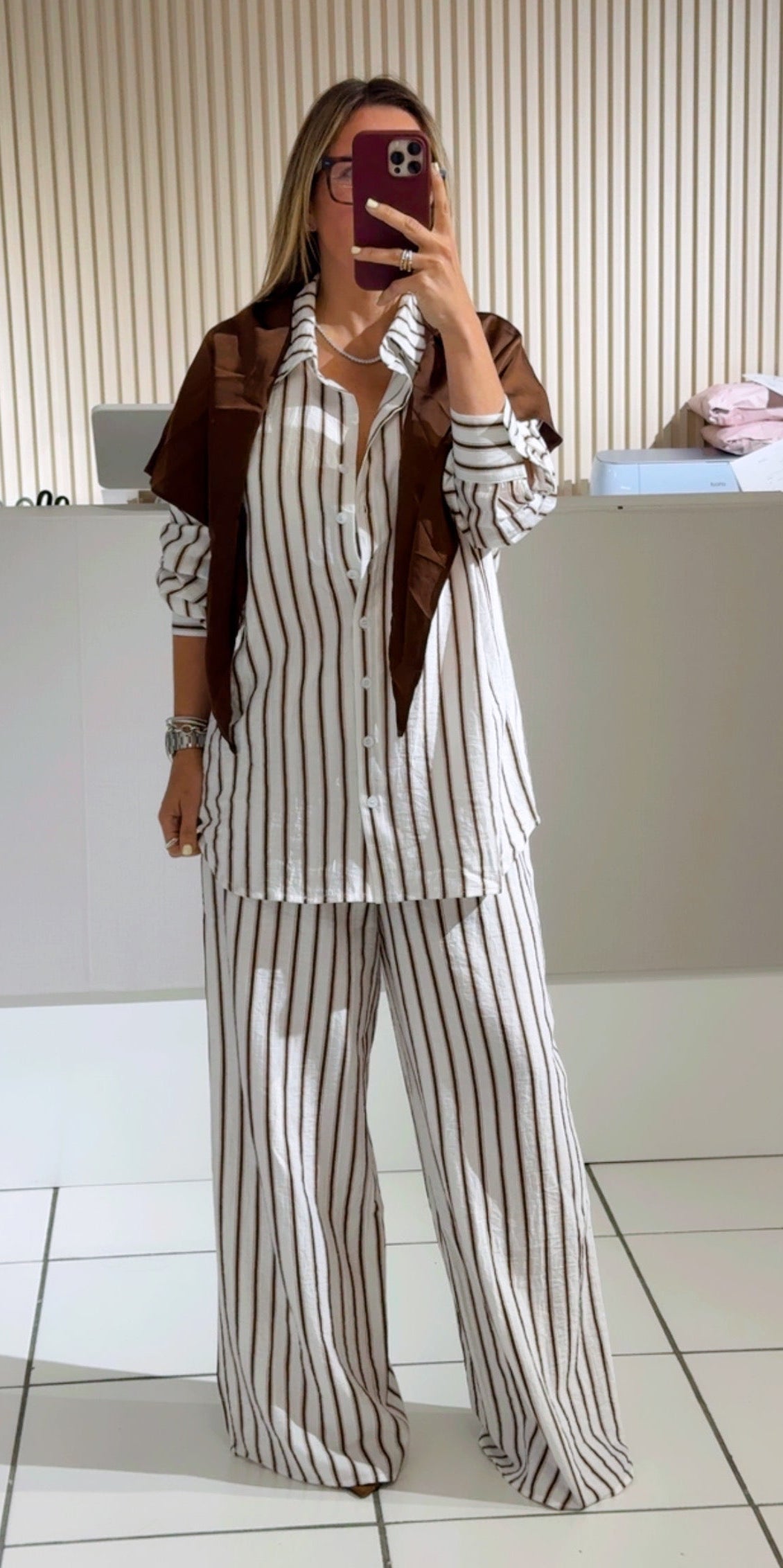 Cinnamon Striped 3 Piece Set