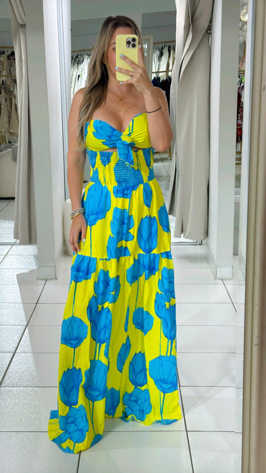 Neon maxi dress