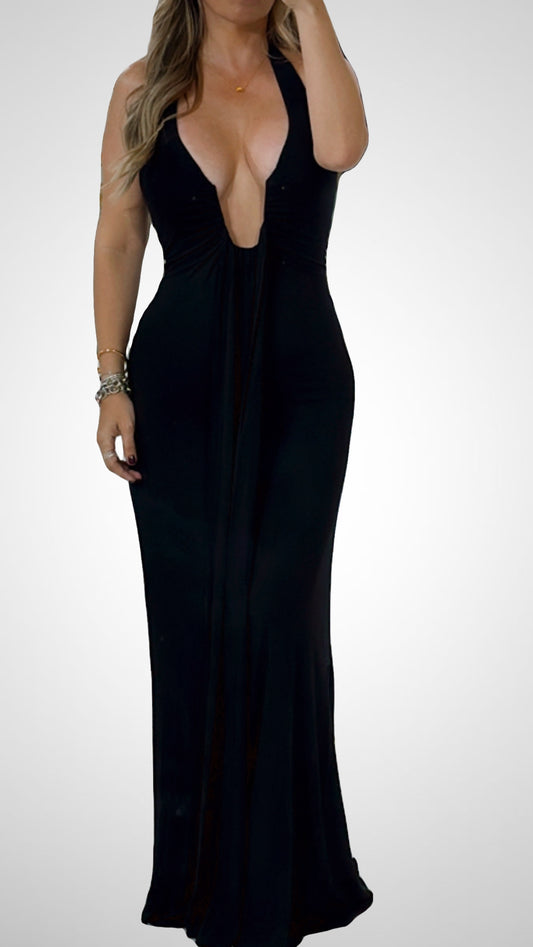 Black maxi dress