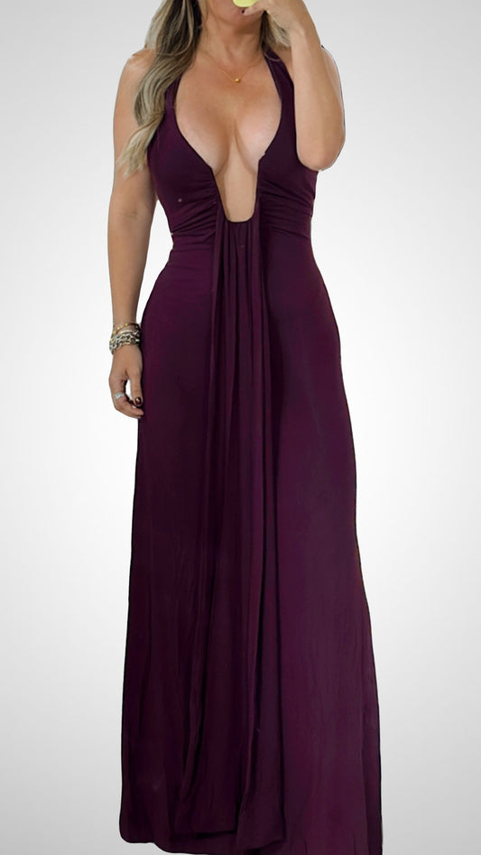 Plum maxi dress
