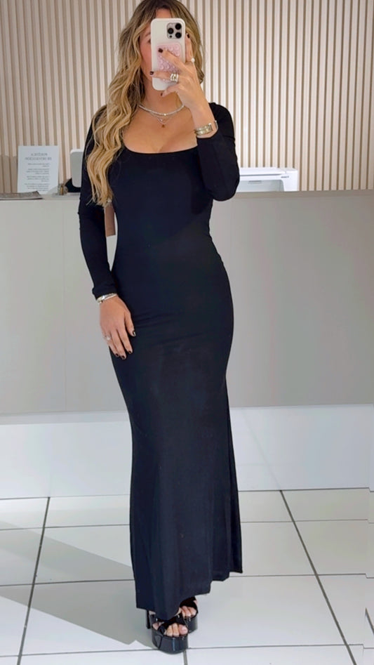 Black maxi dress