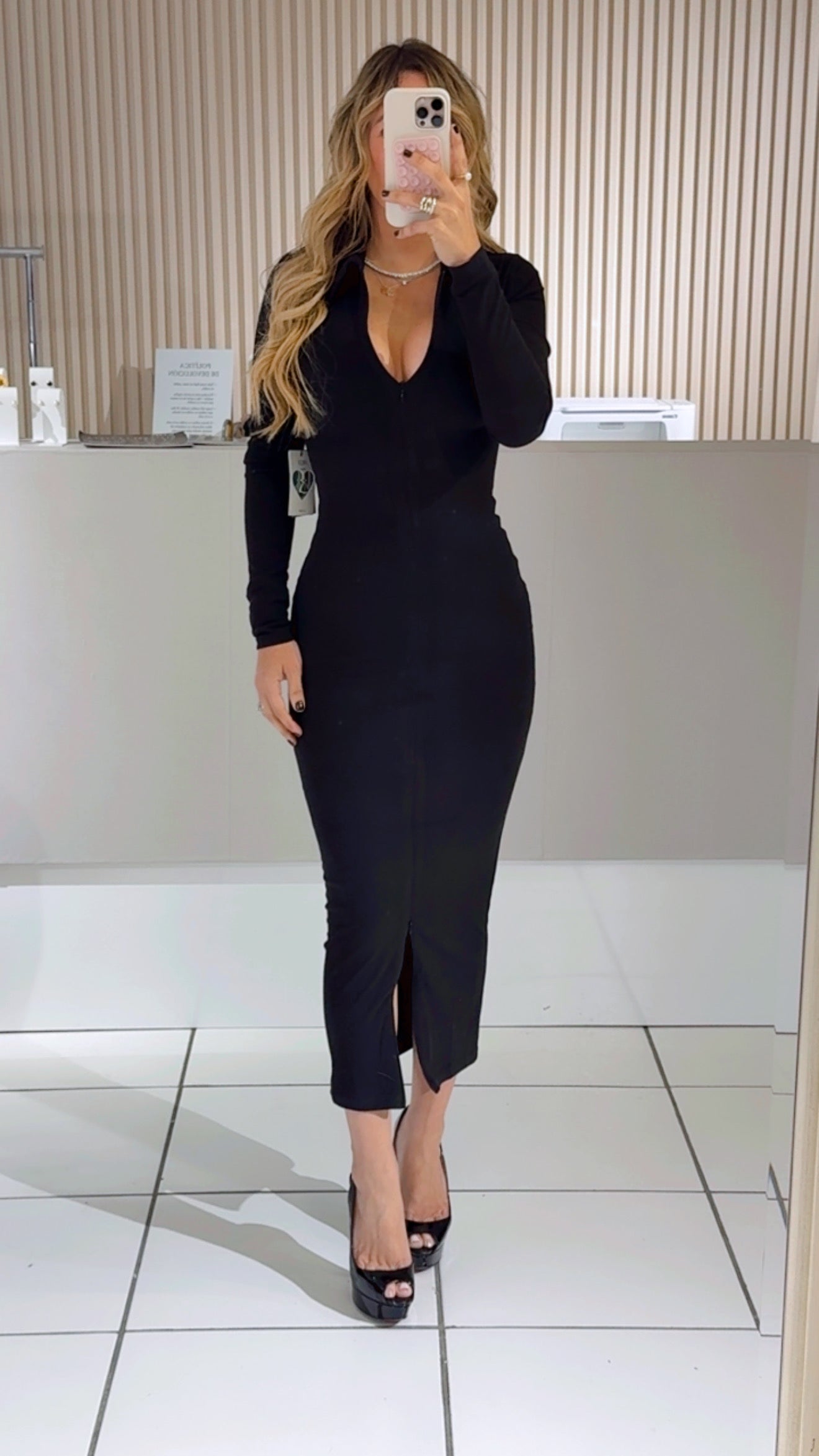 Midi black dress
