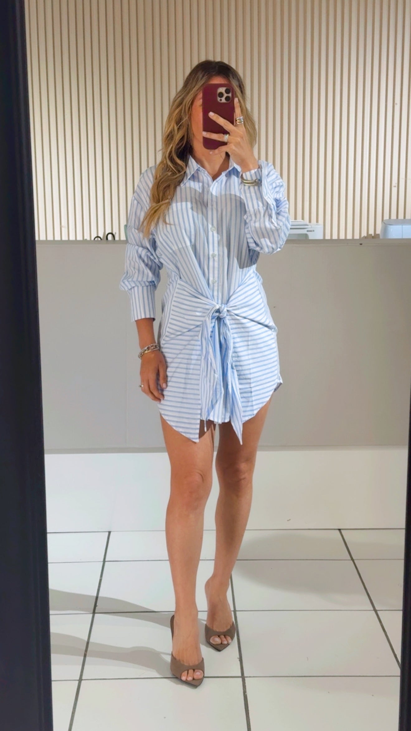 Stripe blue dress