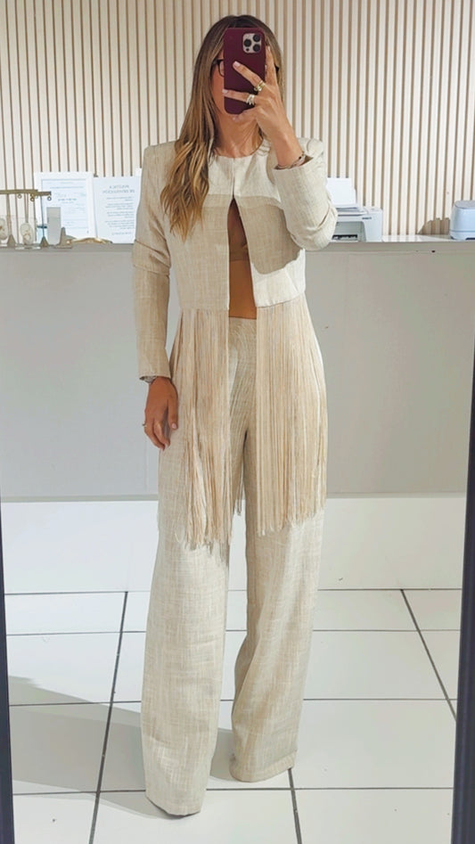 Oatmeal fringe set