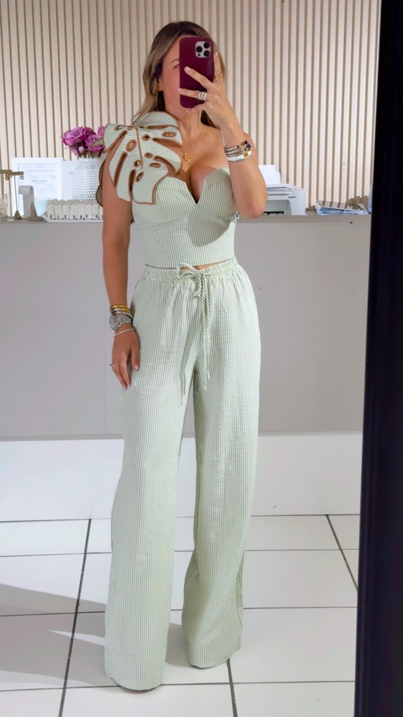 Stripe green set