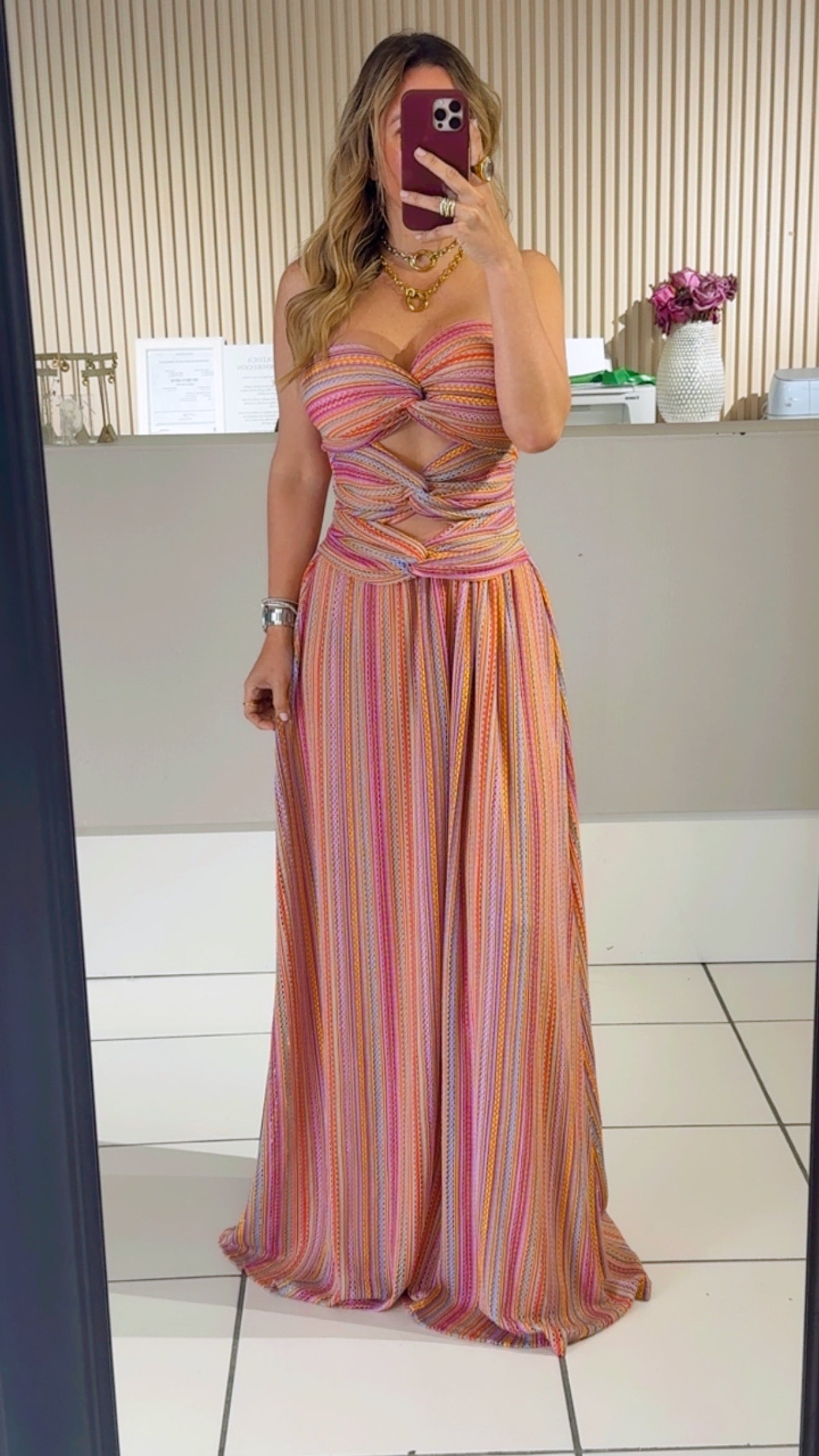 COLOR MAXI DRESS