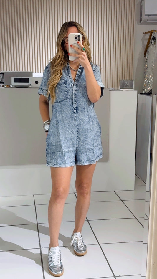 Denim romper