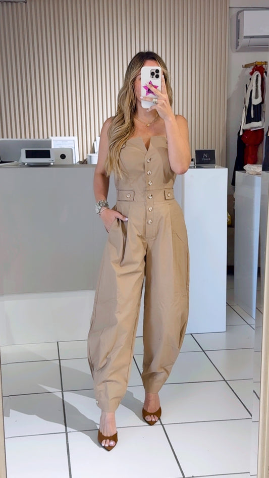 Beige Jumpsuit