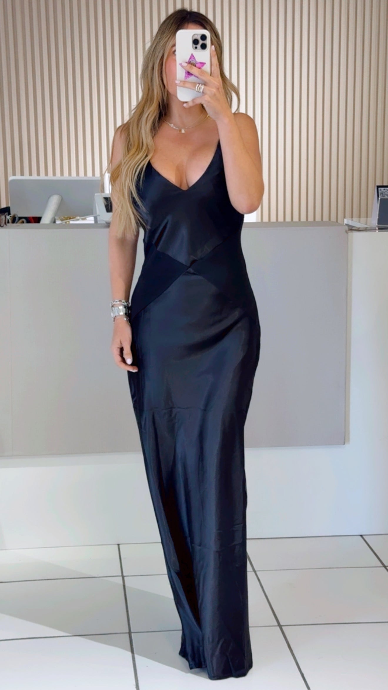 Blacki Satin Dress