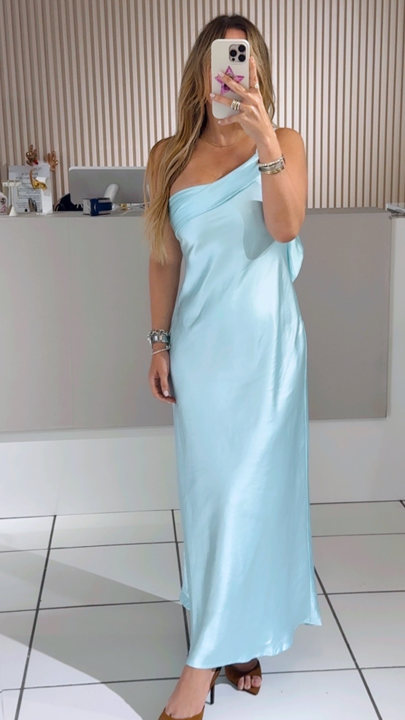 Aurora satin dress