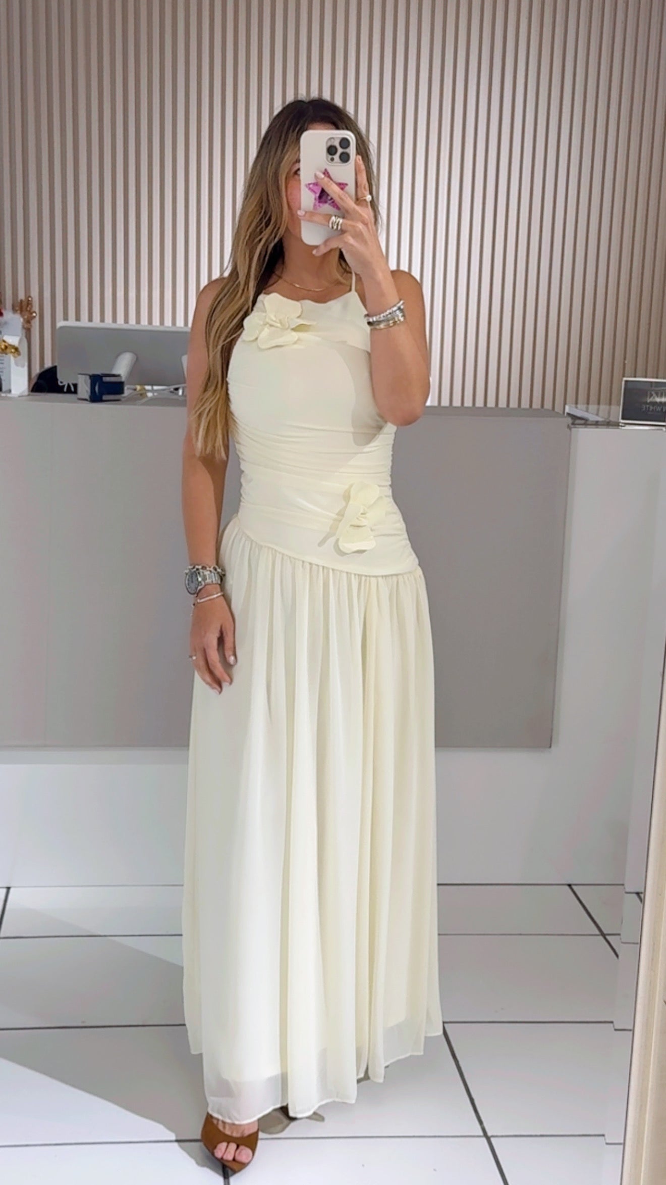 Flowers Butter Dress