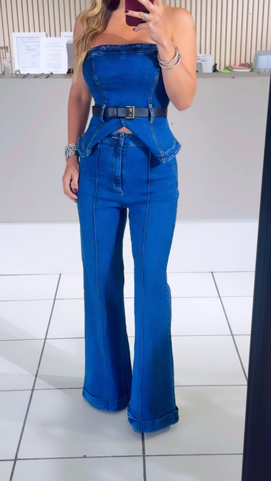 A Washed Denim Pant