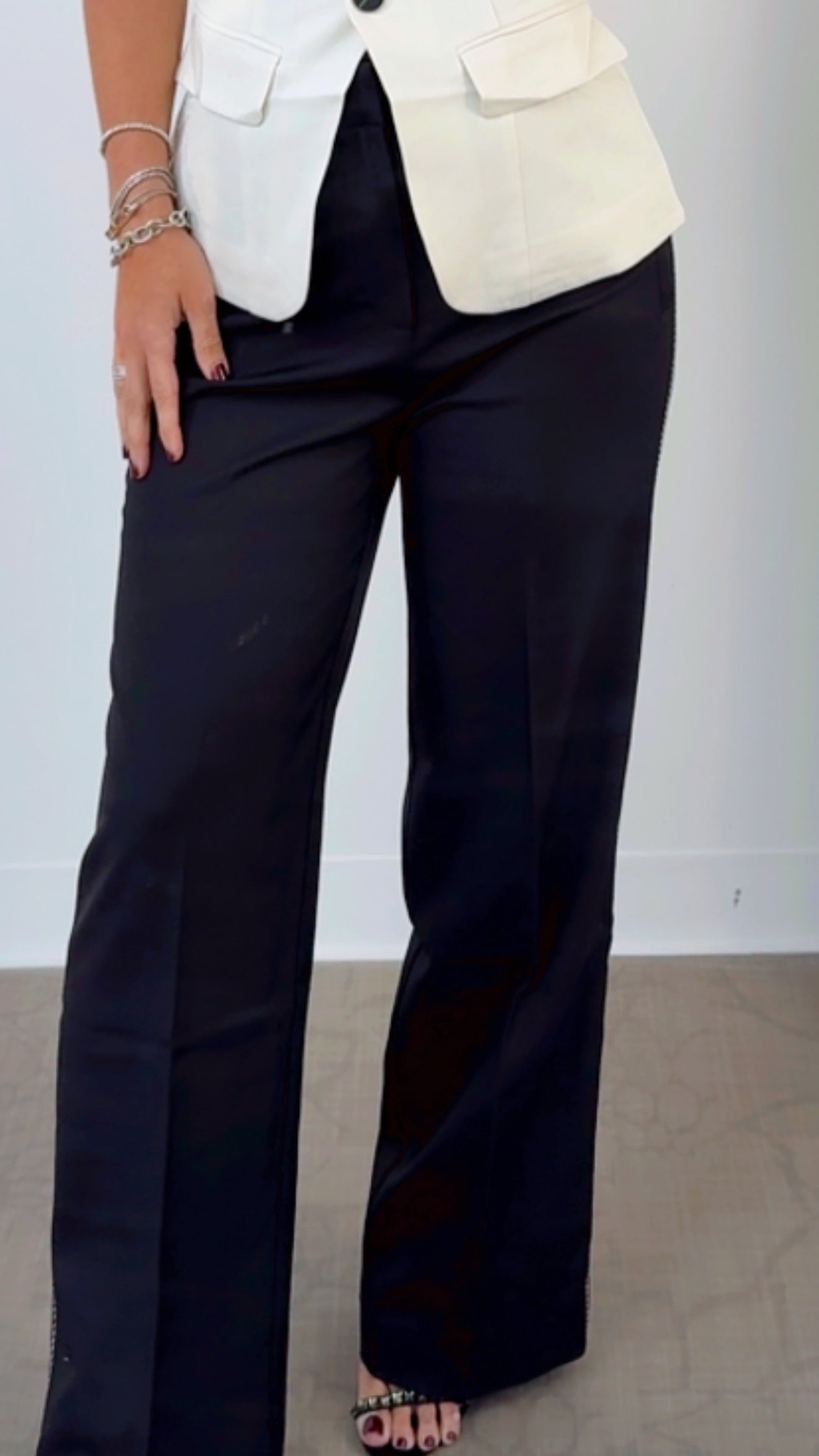 Straight leg trousers