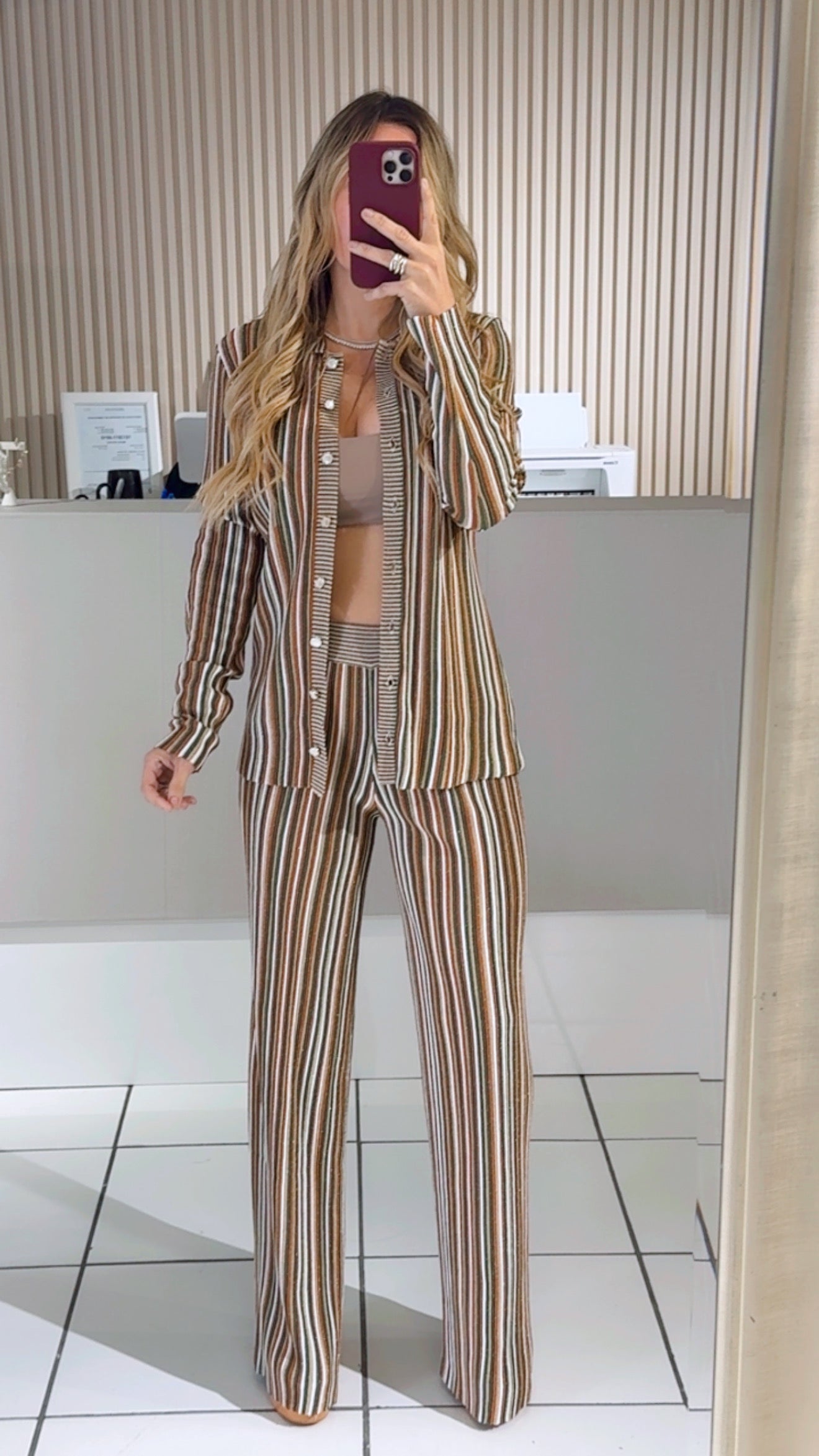 Retro Multicolor Striped Set