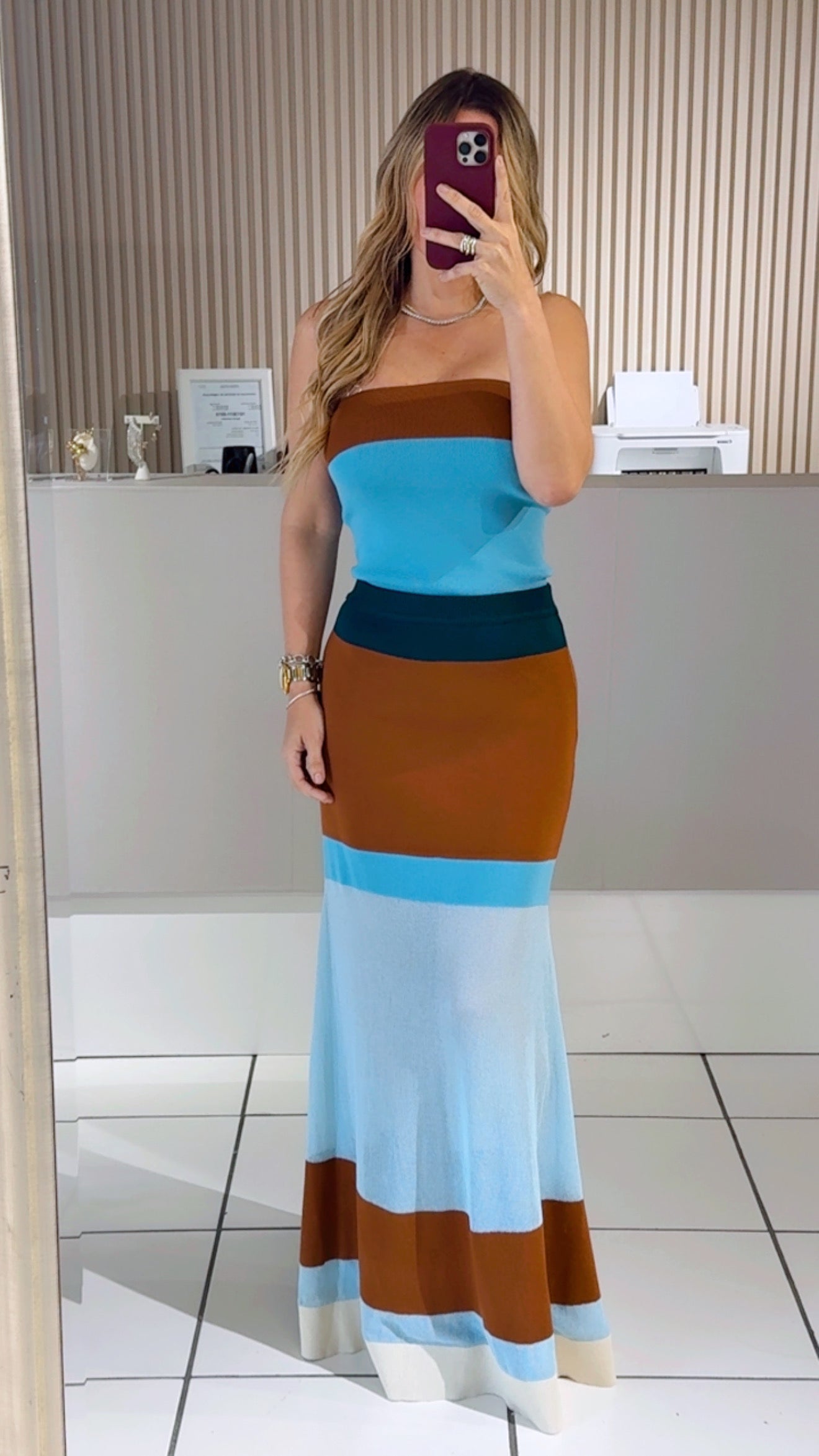 Multicolor Strapless Set