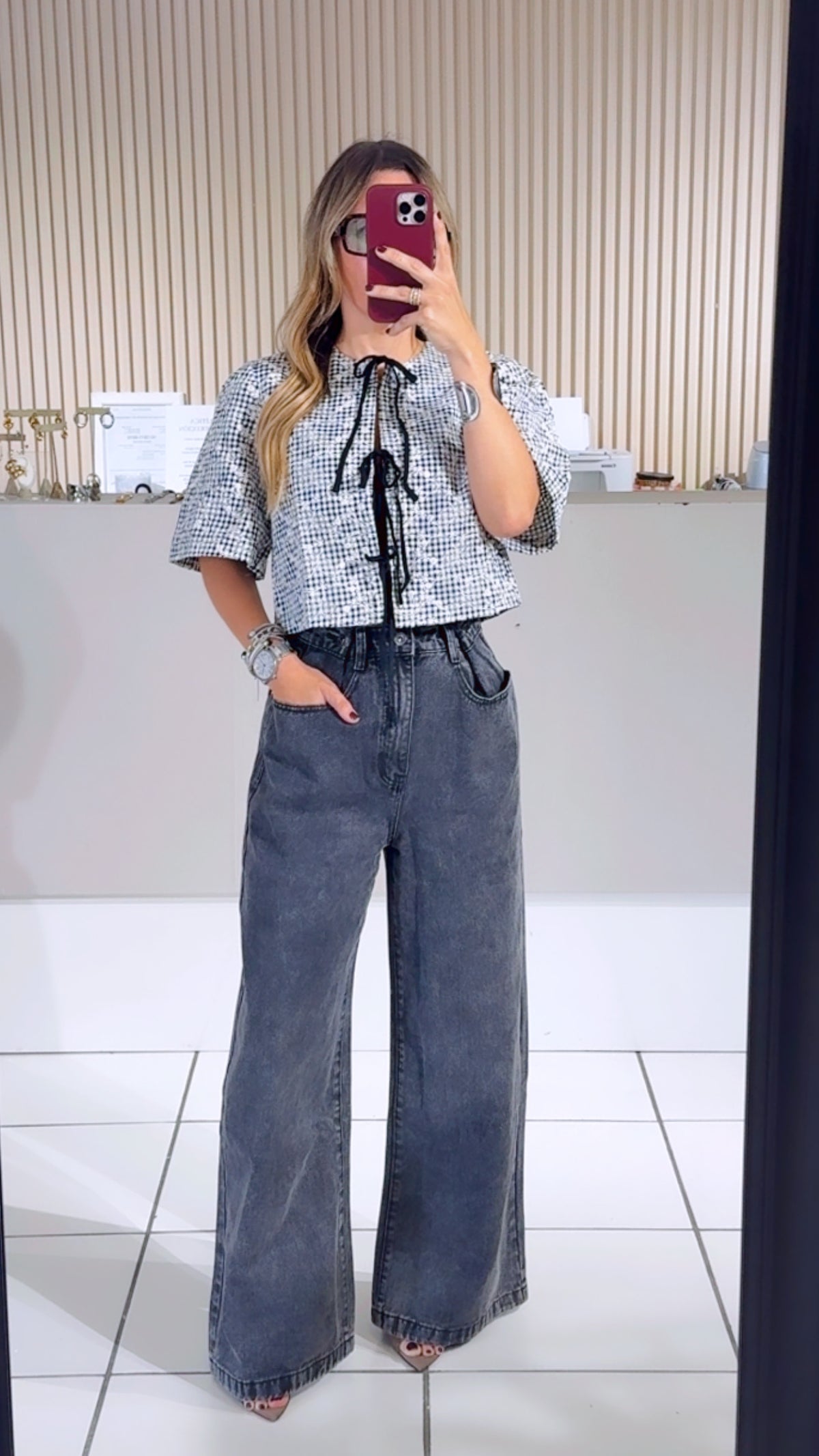 Washed Denim Pant