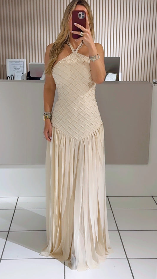 Cream Trenza Dress