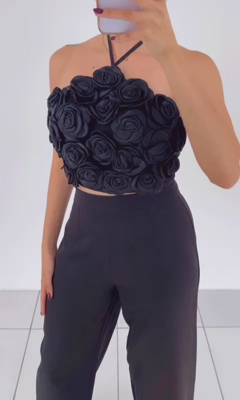 Roses black set